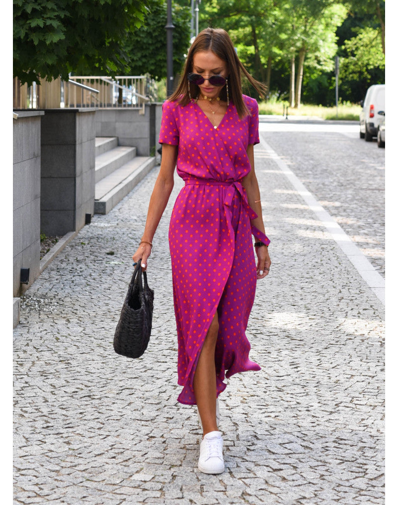 Élégance Estivale : Robe de Plage Imprimée