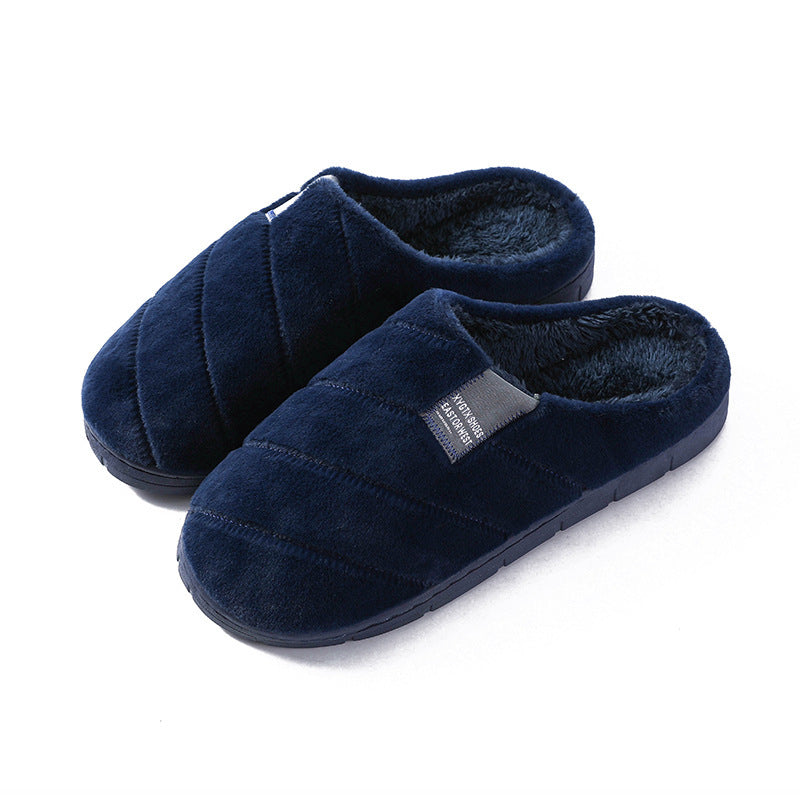 Chaussons en coton chauds et épais antidérapants