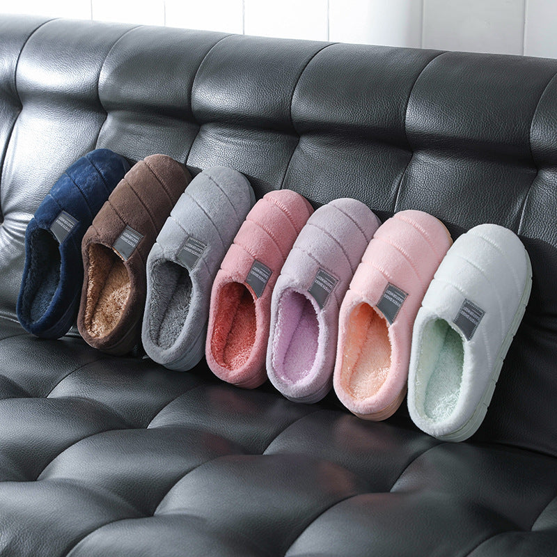 Chaussons en coton chauds et épais antidérapants
