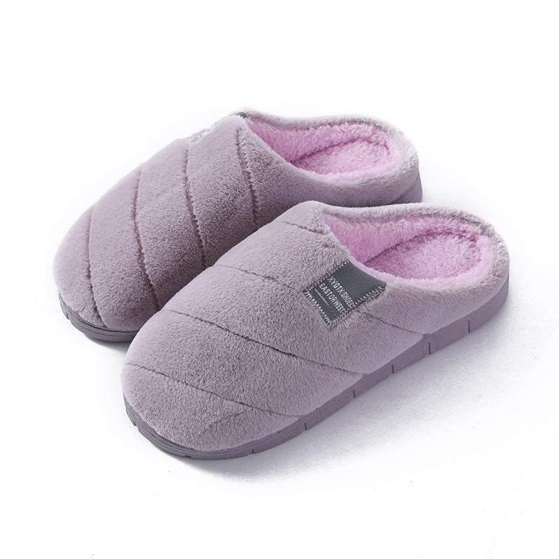 Chaussons en coton chauds et épais antidérapants