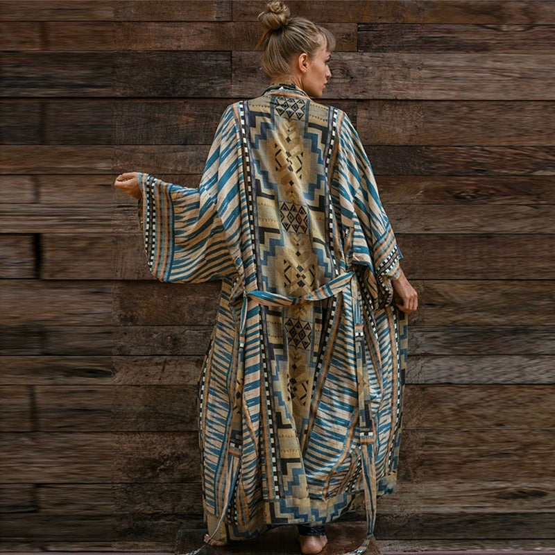 Robe de Plage en Coton Imprimé