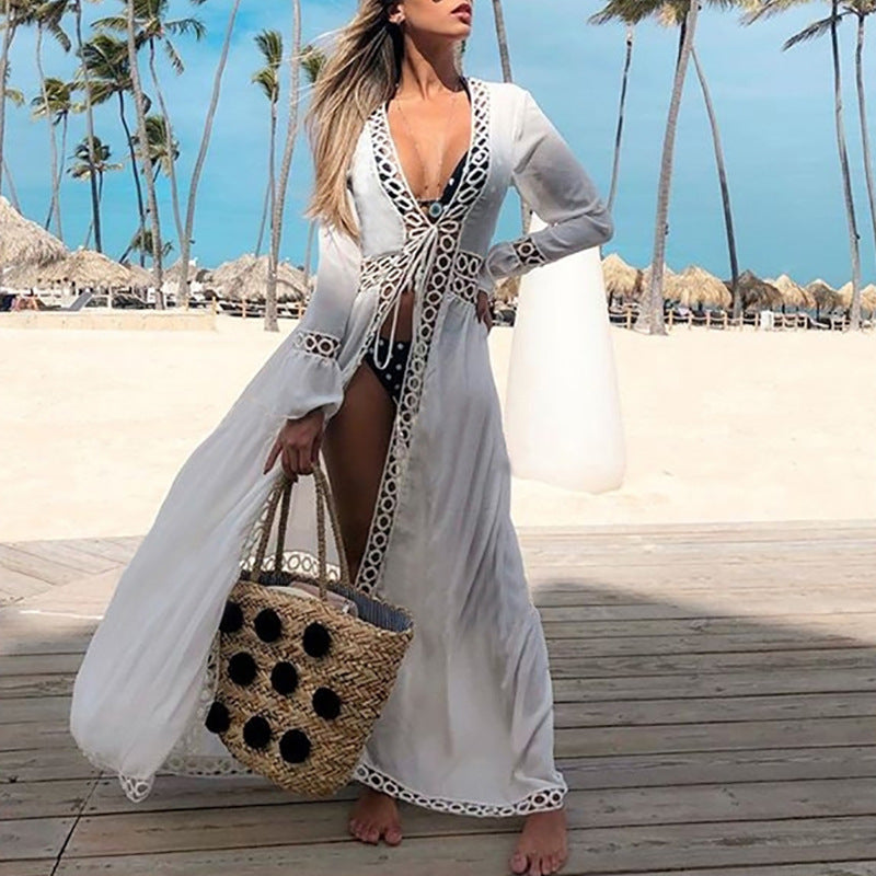 Robe de Plage en Coton Imprimé