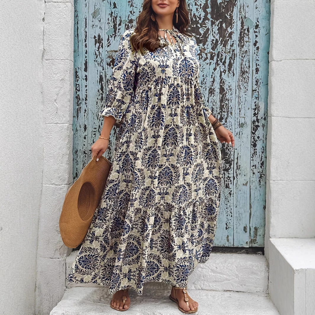 Robe Évasée Imprimée – Esprit Vacances