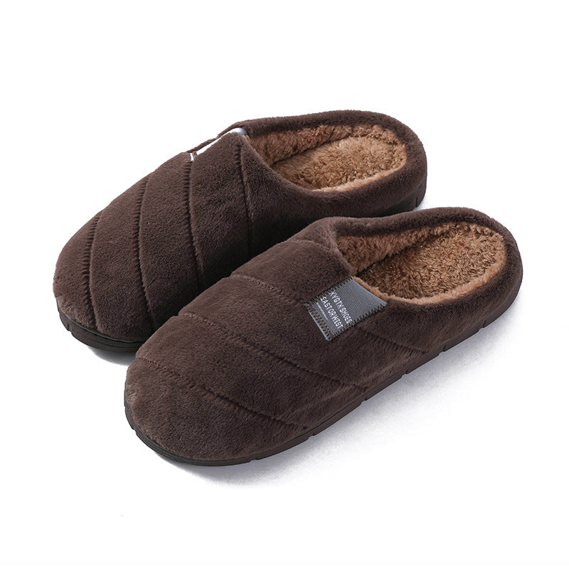 Chaussons en coton chauds et épais antidérapants