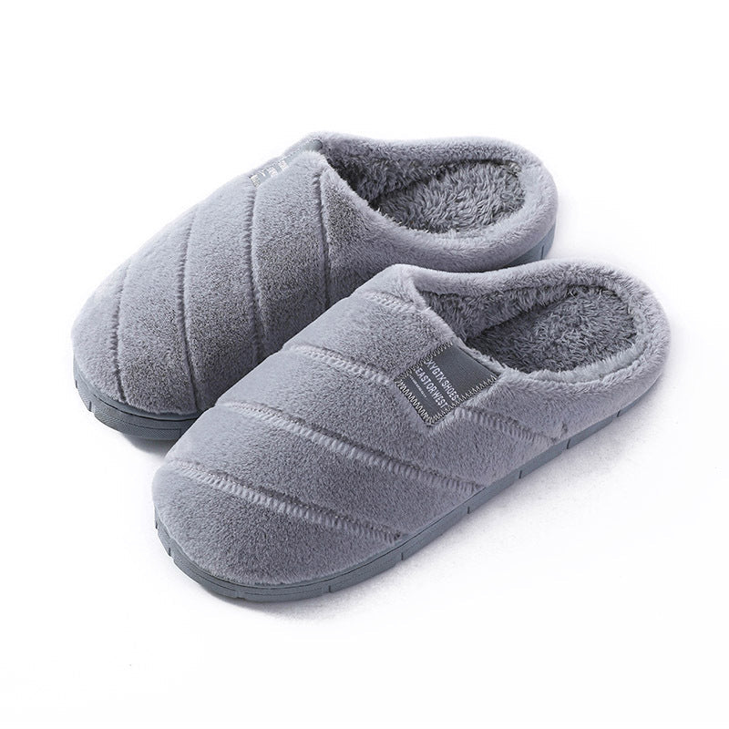 Chaussons en coton chauds et épais antidérapants