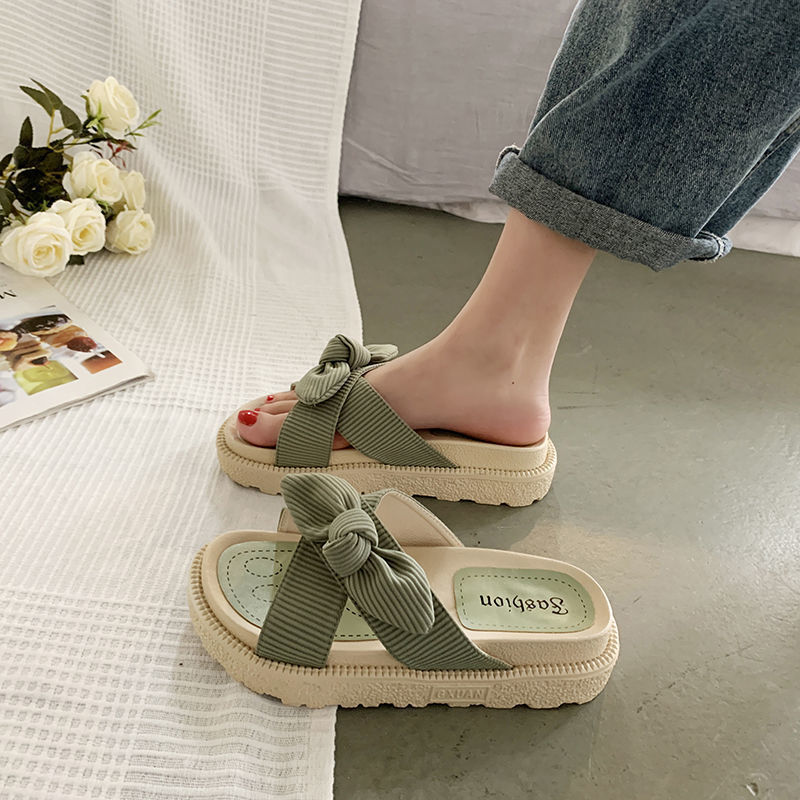 Sandales Plates Femme à Double Porté