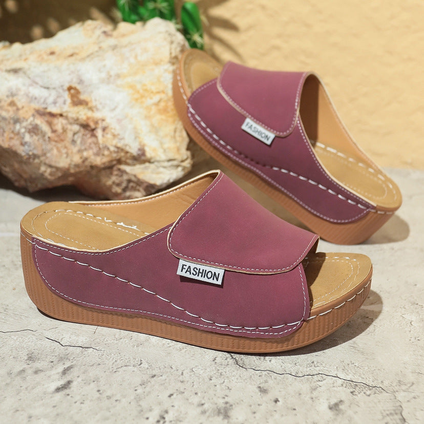Mules d'Été à Talon Compensé – Chic et Confort