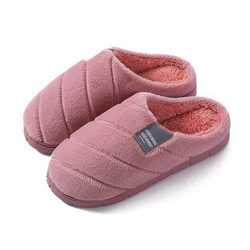 Chaussons en coton chauds et épais antidérapants
