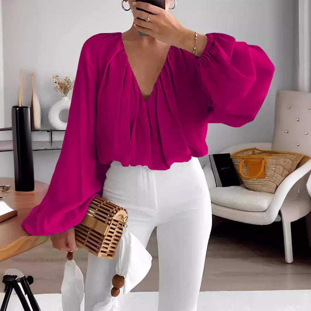 Chemise Femme Ample à Imprimé Tendance