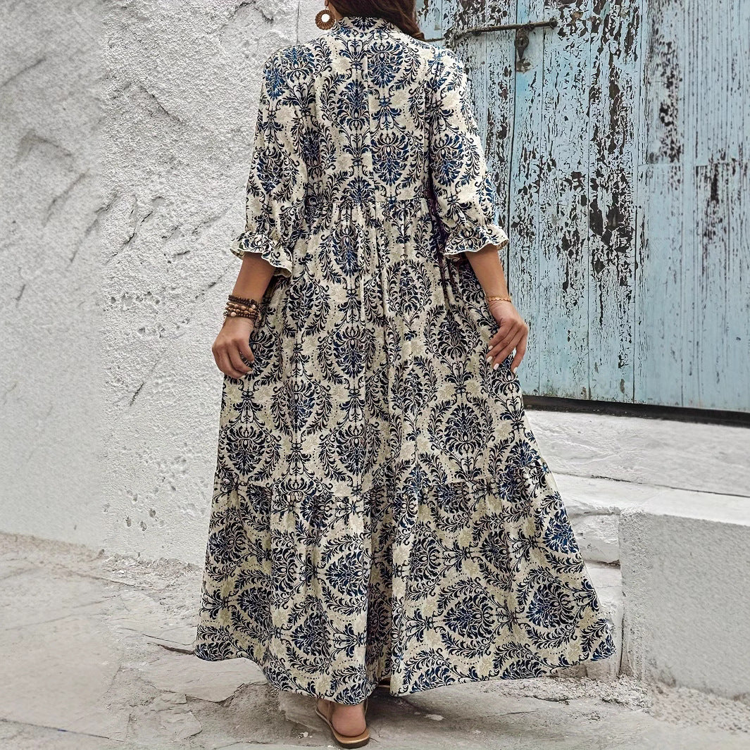 Robe Évasée Imprimée – Esprit Vacances