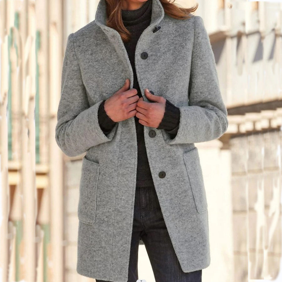 Manteau Laine Élégant Femme – Chic Automne/Hiver