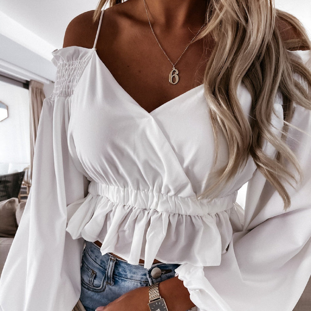 Blouse Élégante à Volants