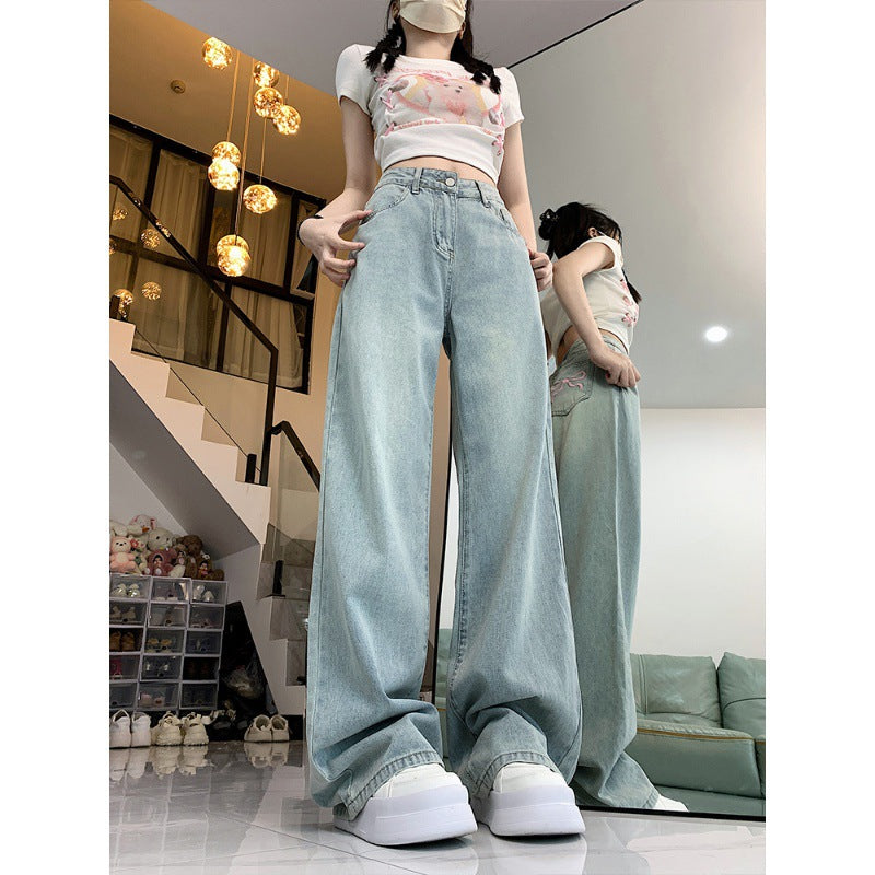 Jeans Brodés avec Nœud Design