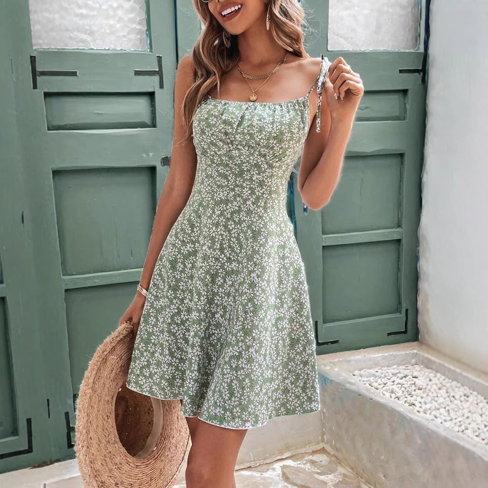 Robe d'Été Fleurie à Bretelles