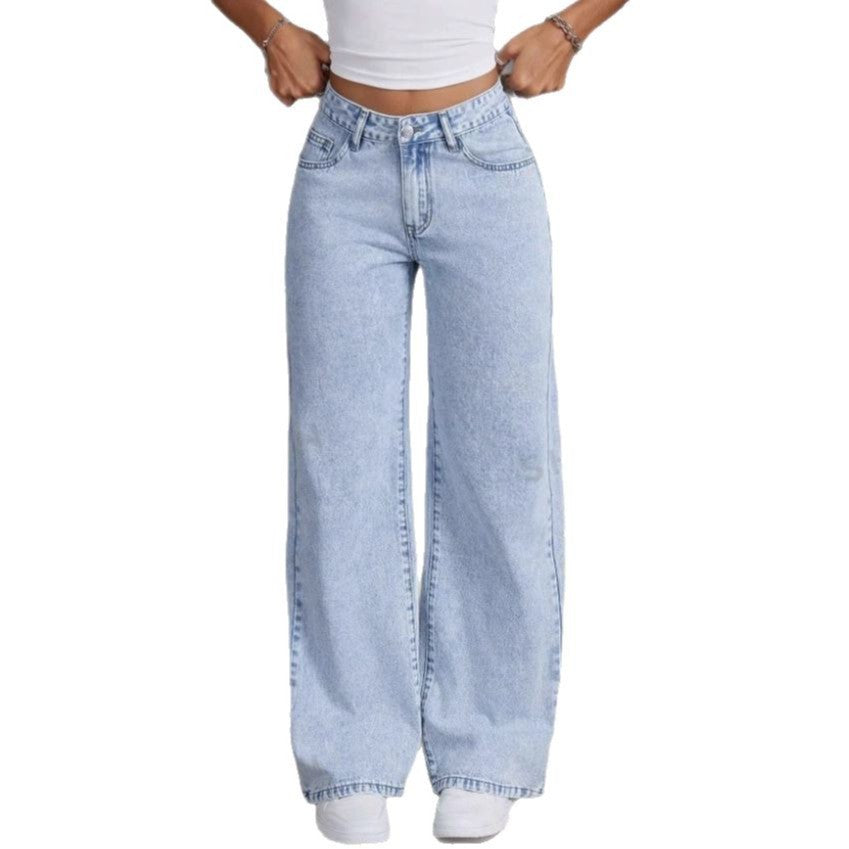 Jean Vintage Brodé, Pantalon Droit