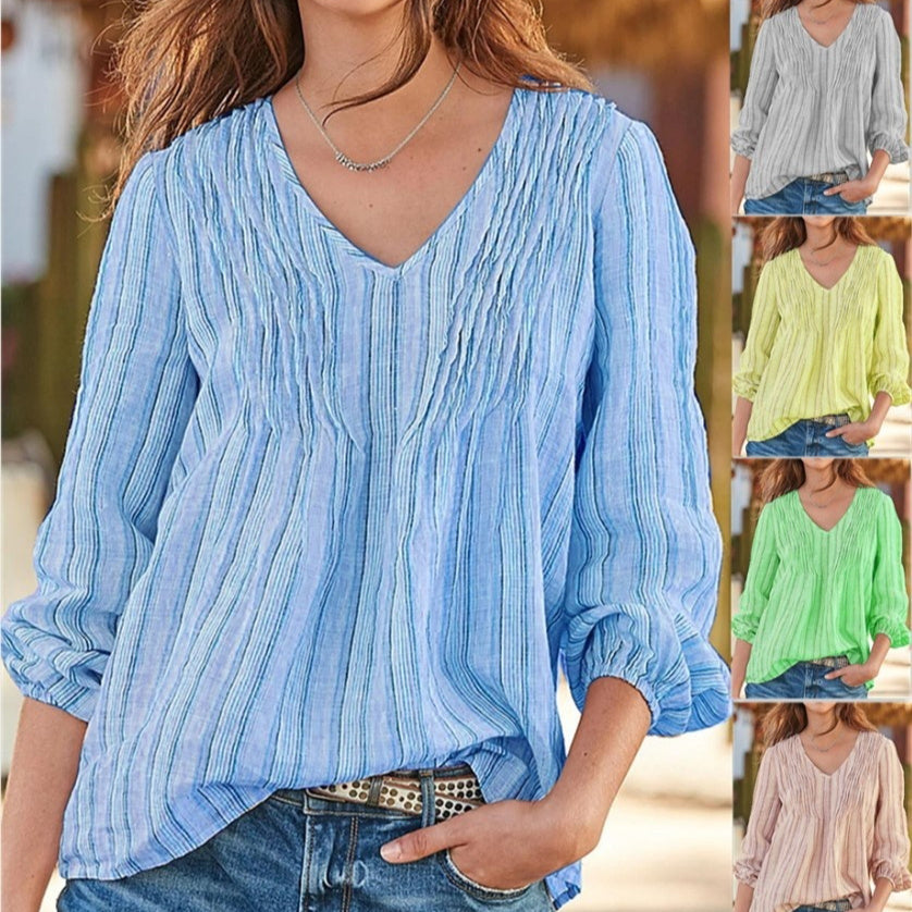 Chemise ample décontractée à manches longues