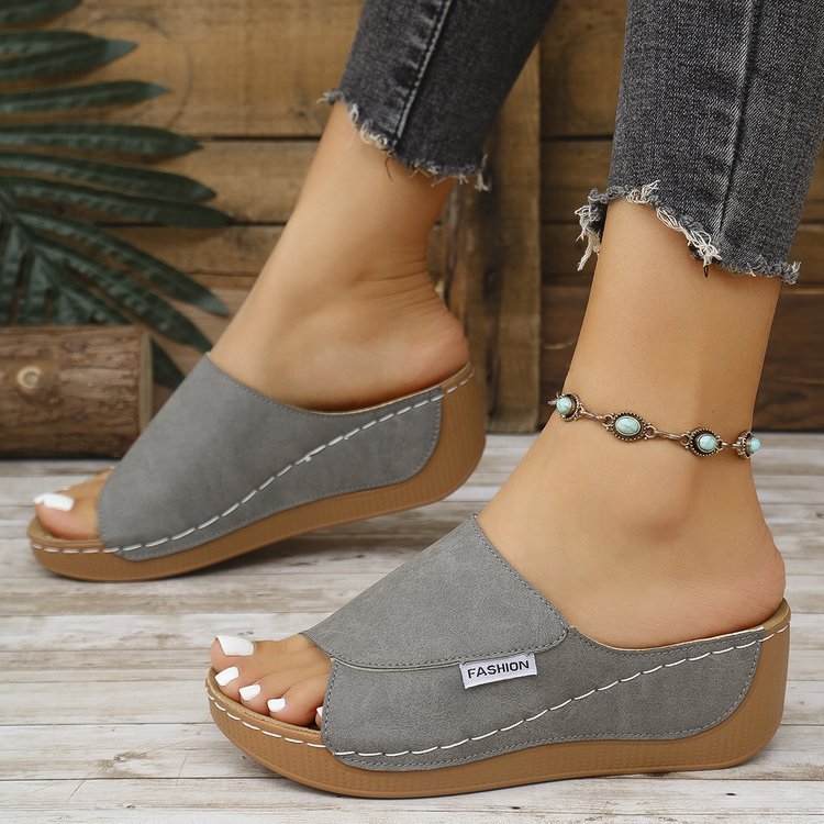Mules d'Été à Talon Compensé – Chic et Confort
