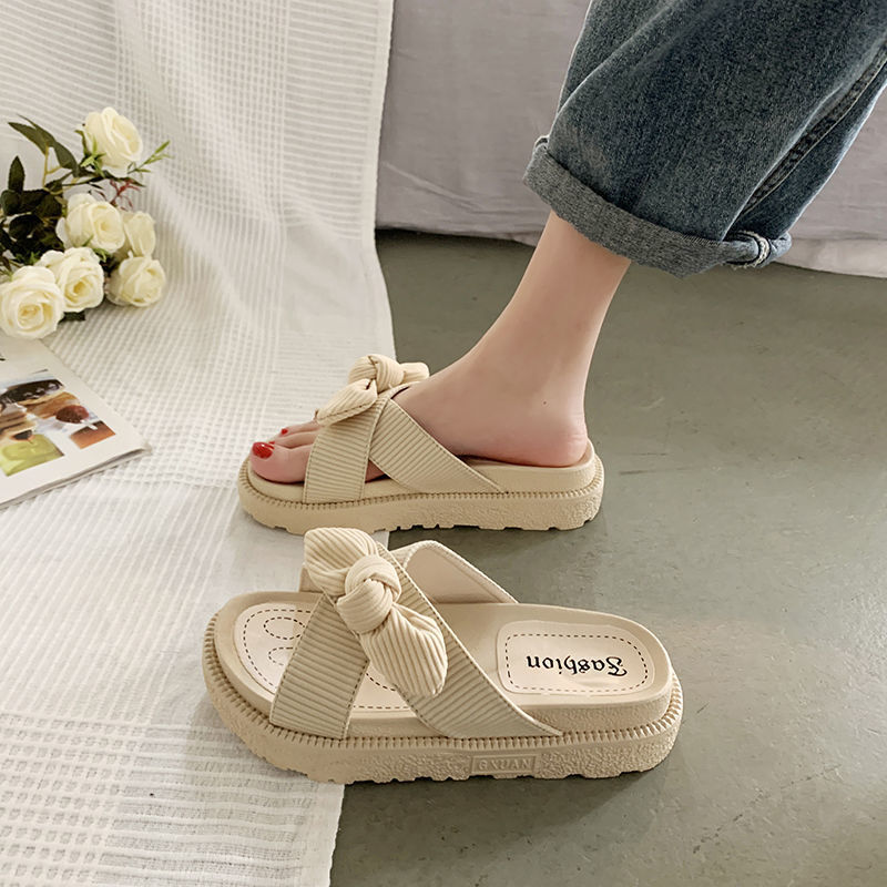 Sandales Plates Femme à Double Porté