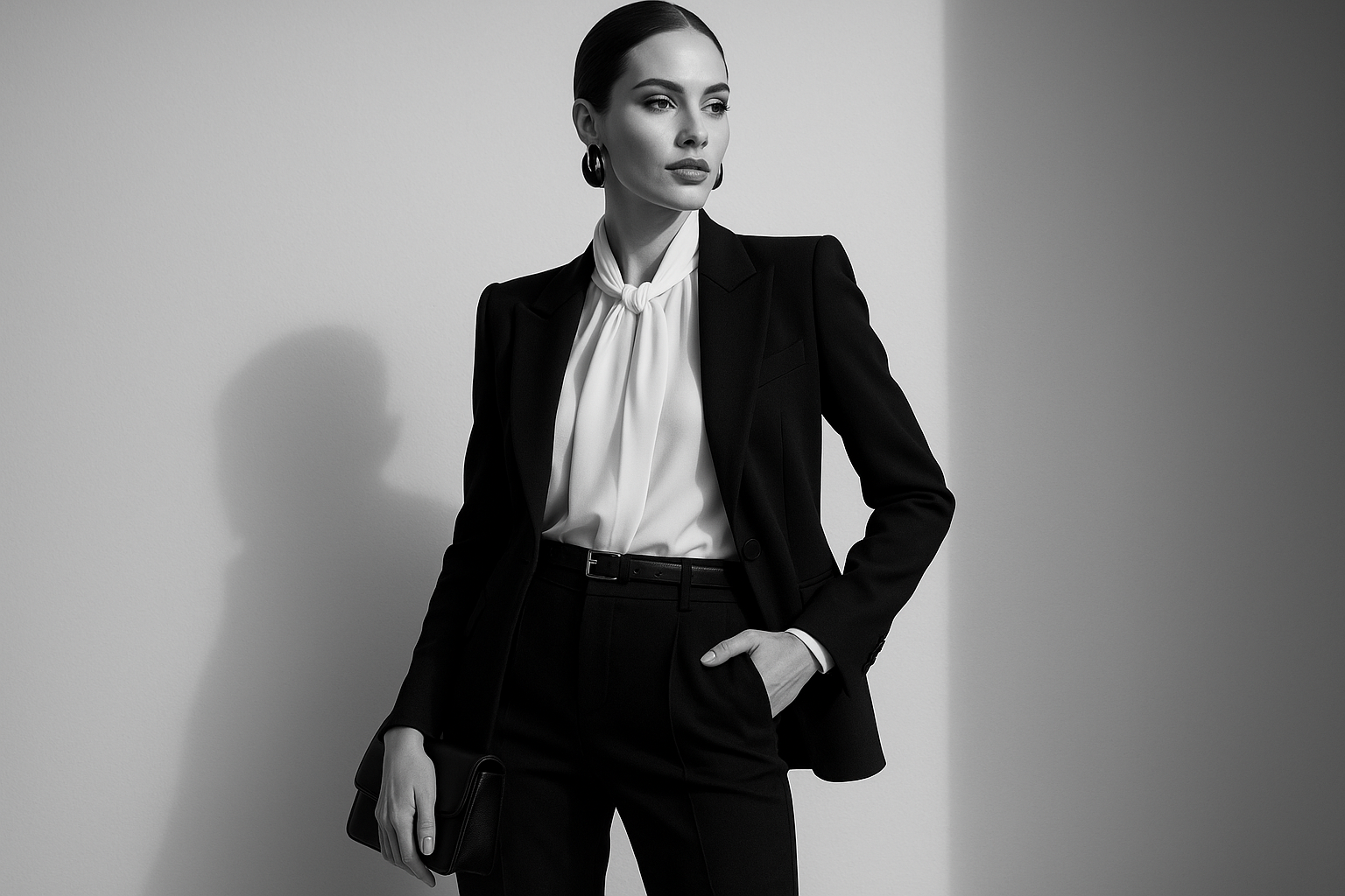 women fashion black and white